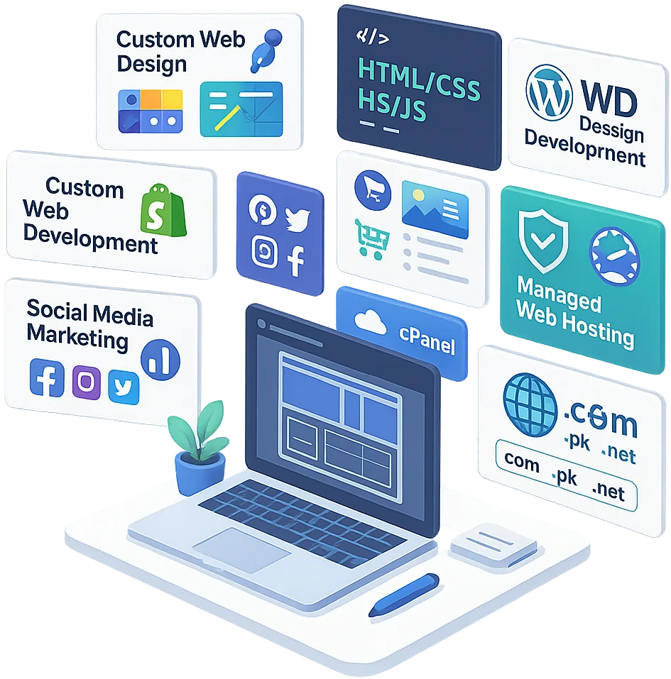 Affordable Web Design, Web Development, Web Hosting & Domain Services in Sialkot by Web Studios